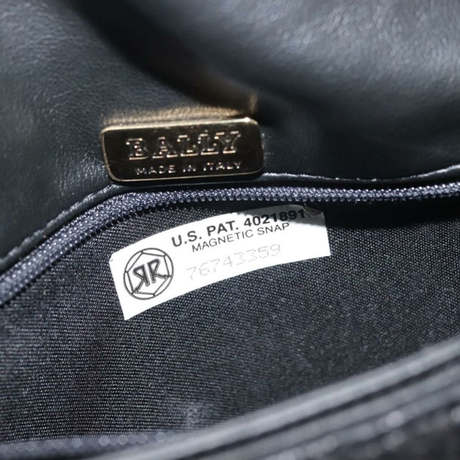 【日本直送】BALLY 鏈條單肩包 皮革 黑色 金色 正品 am9054-11