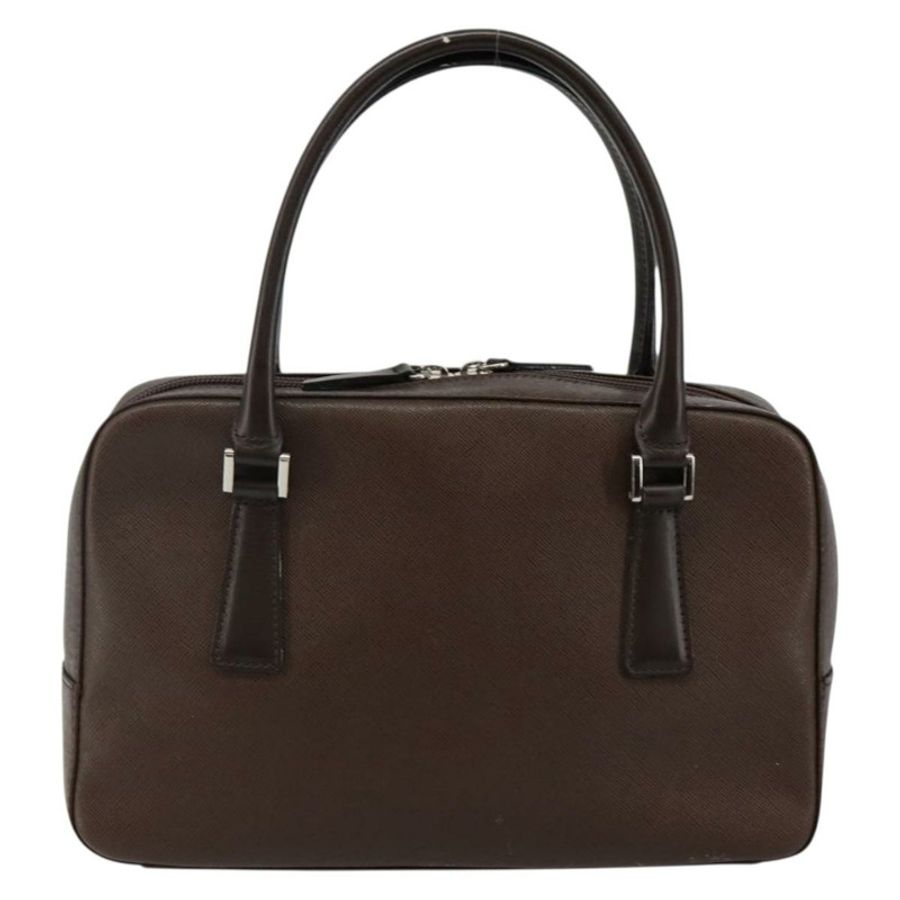 【日本直送】BURBERRY 手提包 皮革 棕色 銀色 正品 am9046-1