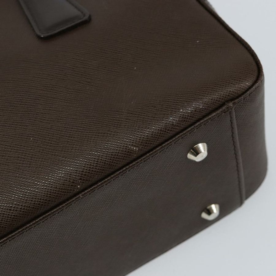 【日本直送】BURBERRY 手提包 皮革 棕色 銀色 正品 am9046-9