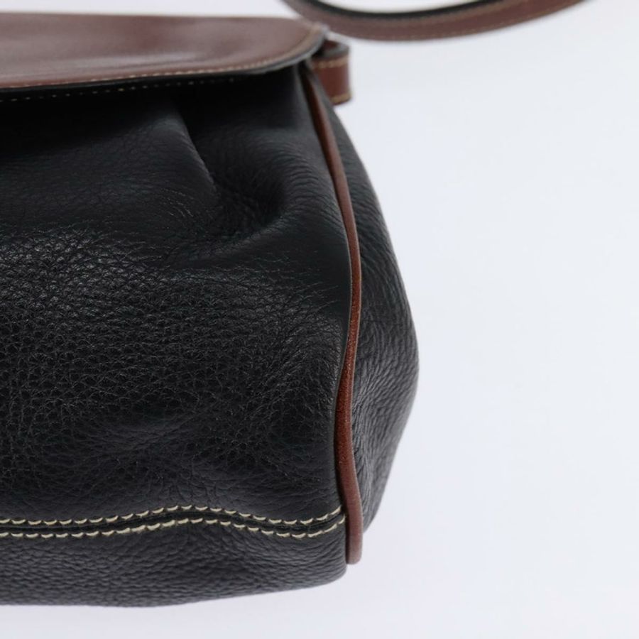 【日本直送】BALLY 黑色金色皮革肩背包 正品 BA5594-13