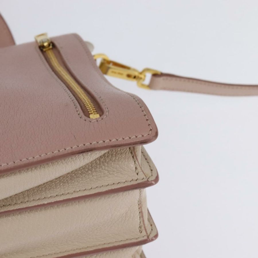 【日本直送】Miu Miu 手提包 皮革 兩用 粉金配色 正品 143829-17