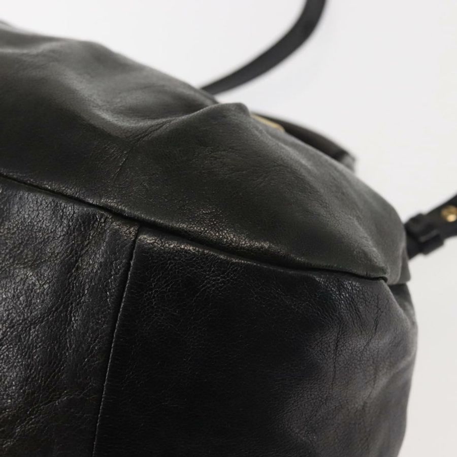 【日本直送】Chloe Etel 手提包 皮革 2way 黑色金色 正品 BA6272-15