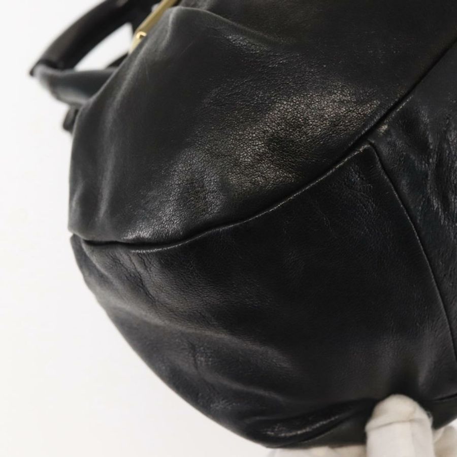 【日本直送】Chloe Etel 手提包 皮革 2way 黑色金色 正品 BA6272-16