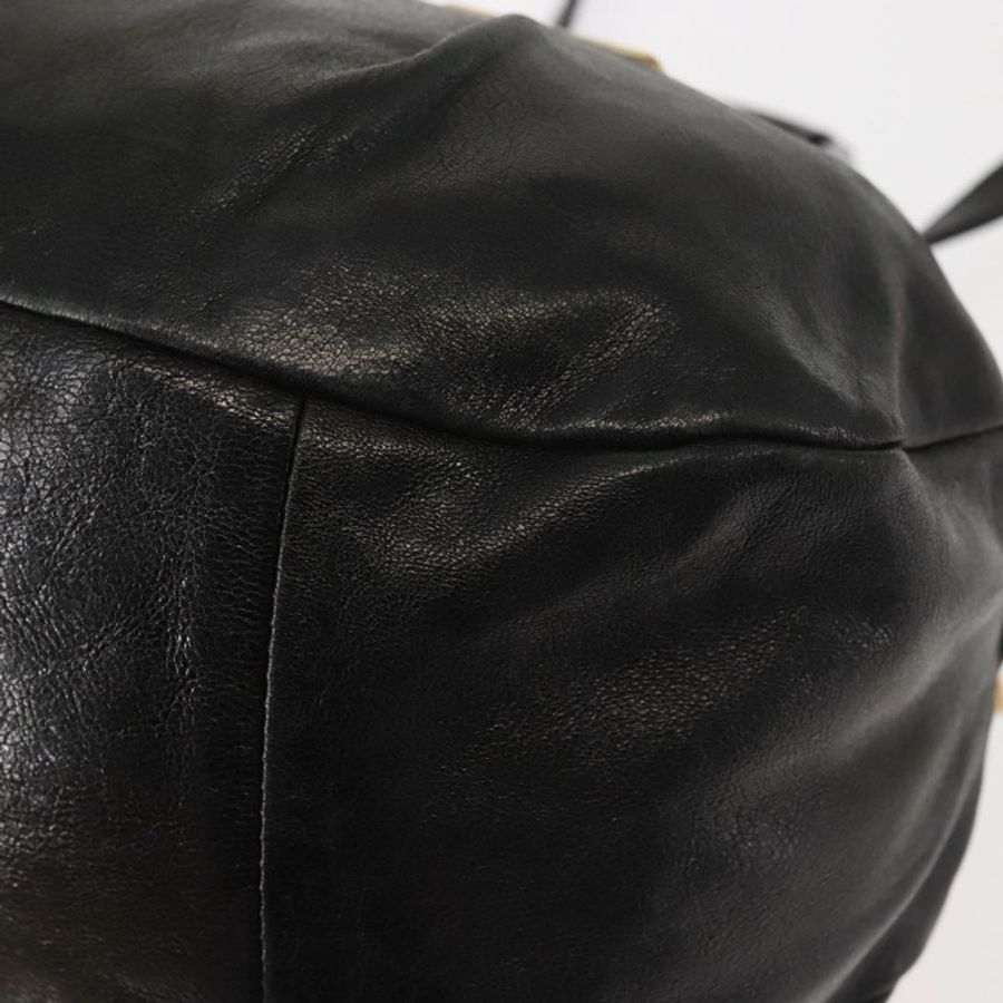 【日本直送】Chloe Etel 手提包 皮革 2way 黑色金色 正品 BA6272-17