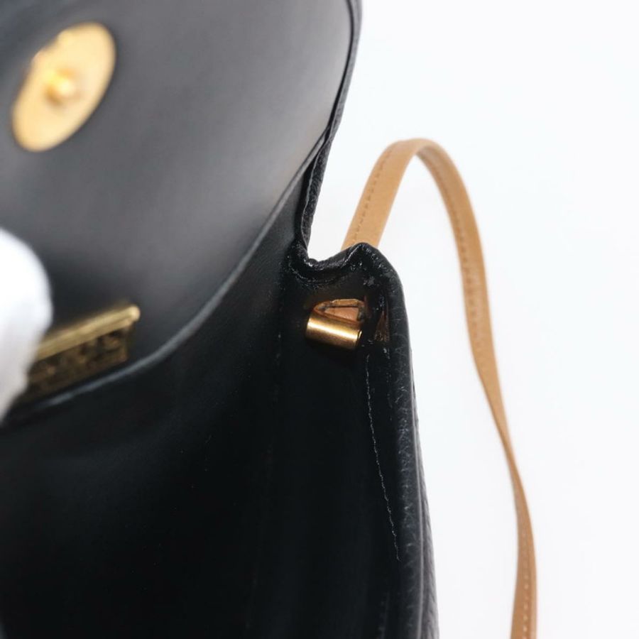 【日本直送】Christian Dior 黑色金色皮革肩背包 正品 BA6146-17
