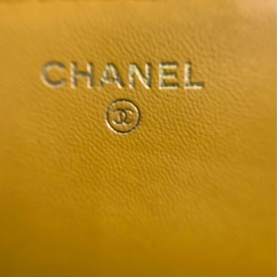 Chanel 芯片款 手柄woc 黃色 尺寸約17x10×3.3cm-10