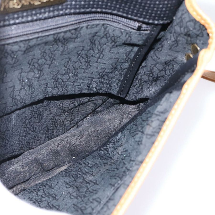 【日本直送】SAINT LAURENT 肩背包 塗層帆布 黑色 棕色 金色 正品 144544-17