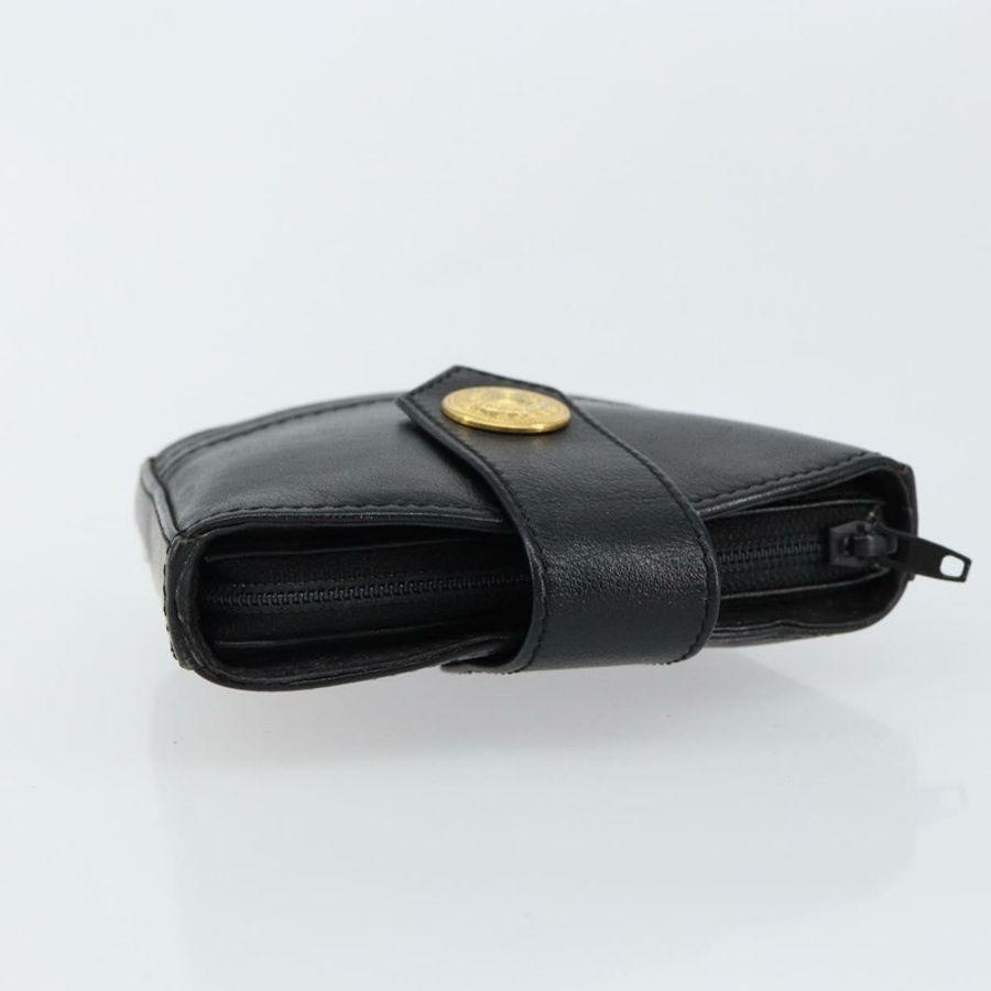 【日本直送】SAINT LAURENT 黑色真皮零錢包 正品 am9233-4