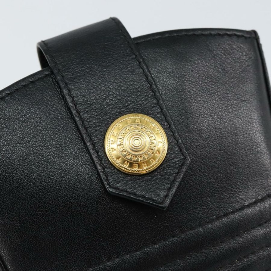 【日本直送】SAINT LAURENT 黑色真皮零錢包 正品 am9233-7