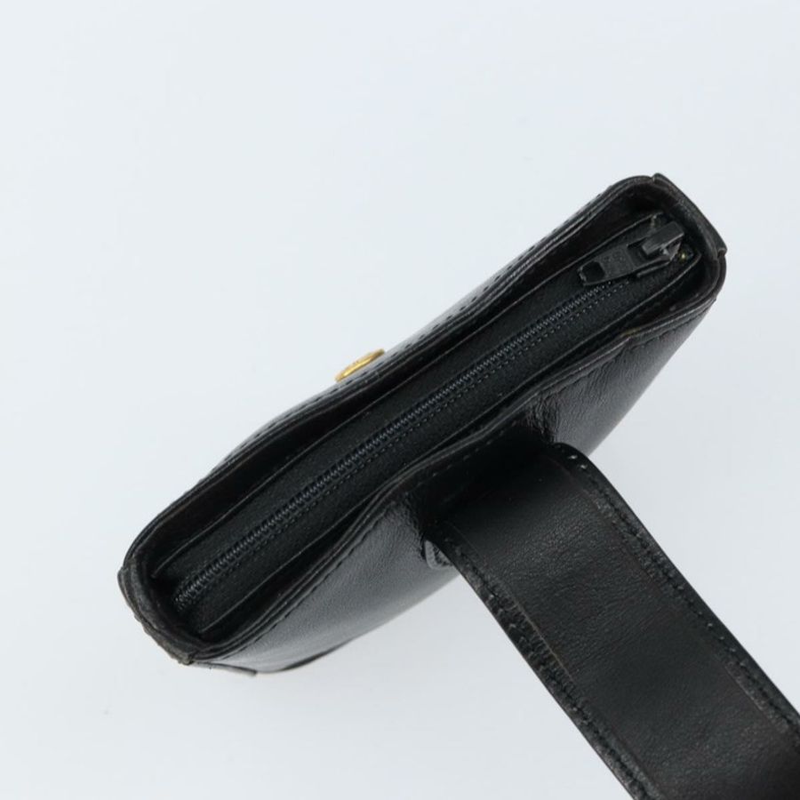 【日本直送】SAINT LAURENT 黑色真皮零錢包 正品 am9233-8
