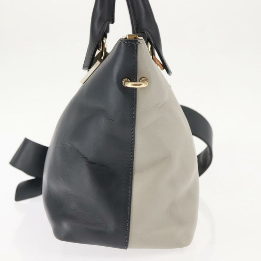【日本直送】Chloe Bailey 手提包 皮革 兩用 黑色 米色 金色 正品 am9201-2