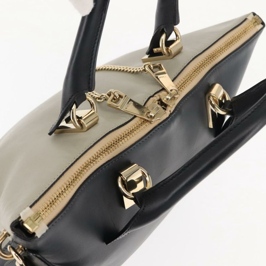 【日本直送】Chloe Bailey 手提包 皮革 兩用 黑色 米色 金色 正品 am9201-6