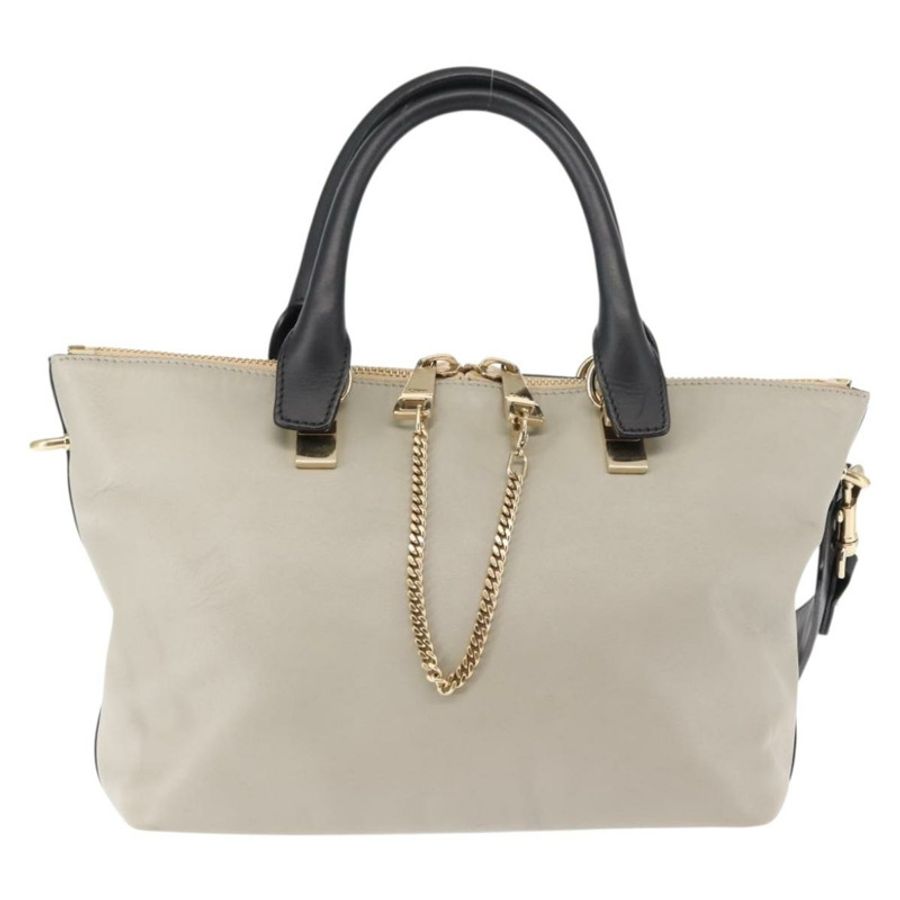 【日本直送】Chloe Bailey 手提包 皮革 兩用 黑色 米色 金色 正品 am9201-12