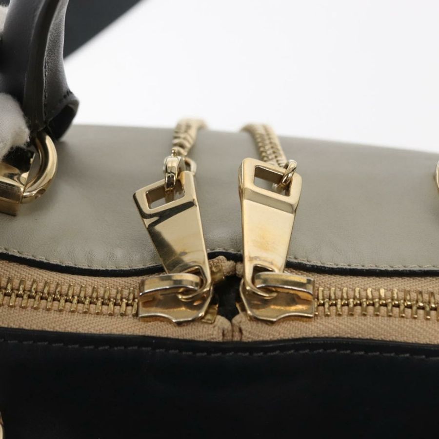 【日本直送】Chloe Bailey 手提包 皮革 兩用 黑色 米色 金色 正品 am9201-19