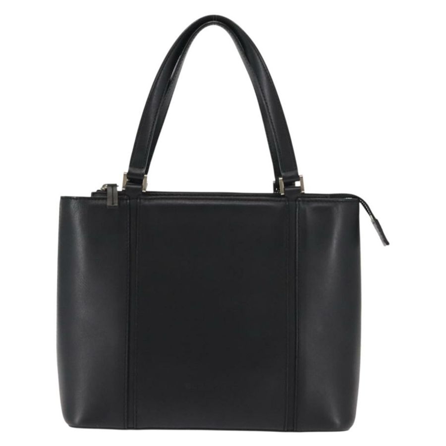 【日本直送】BURBERRY 手提包 皮革 黑色 銀色 正品 am9355-12