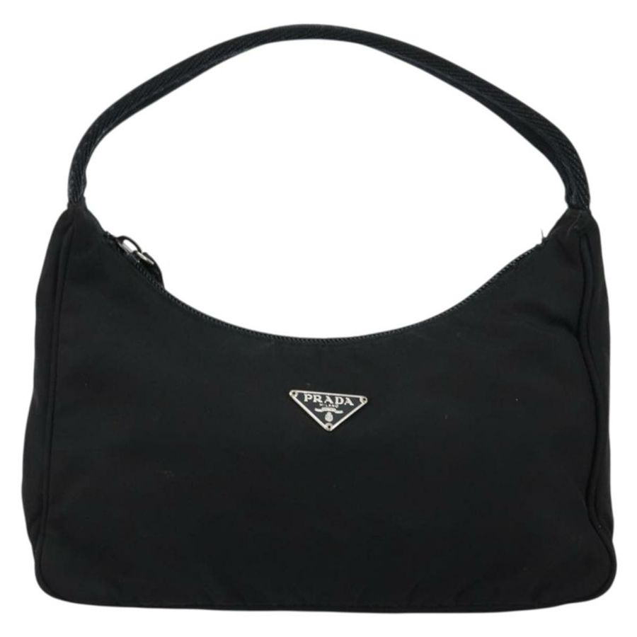 【日本直送】PRADA 尼龍手提包 黑色 銀色 正品 am9354-12