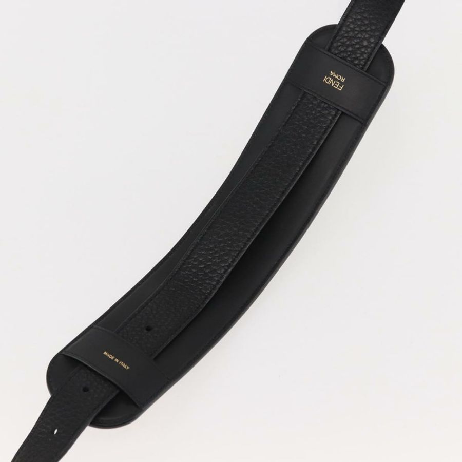 【日本直送】FENDI 怪獸鉚釘肩帶,皮革材質,尺寸 31.5-39.4 英寸,黑色金色,正品 am9364-6