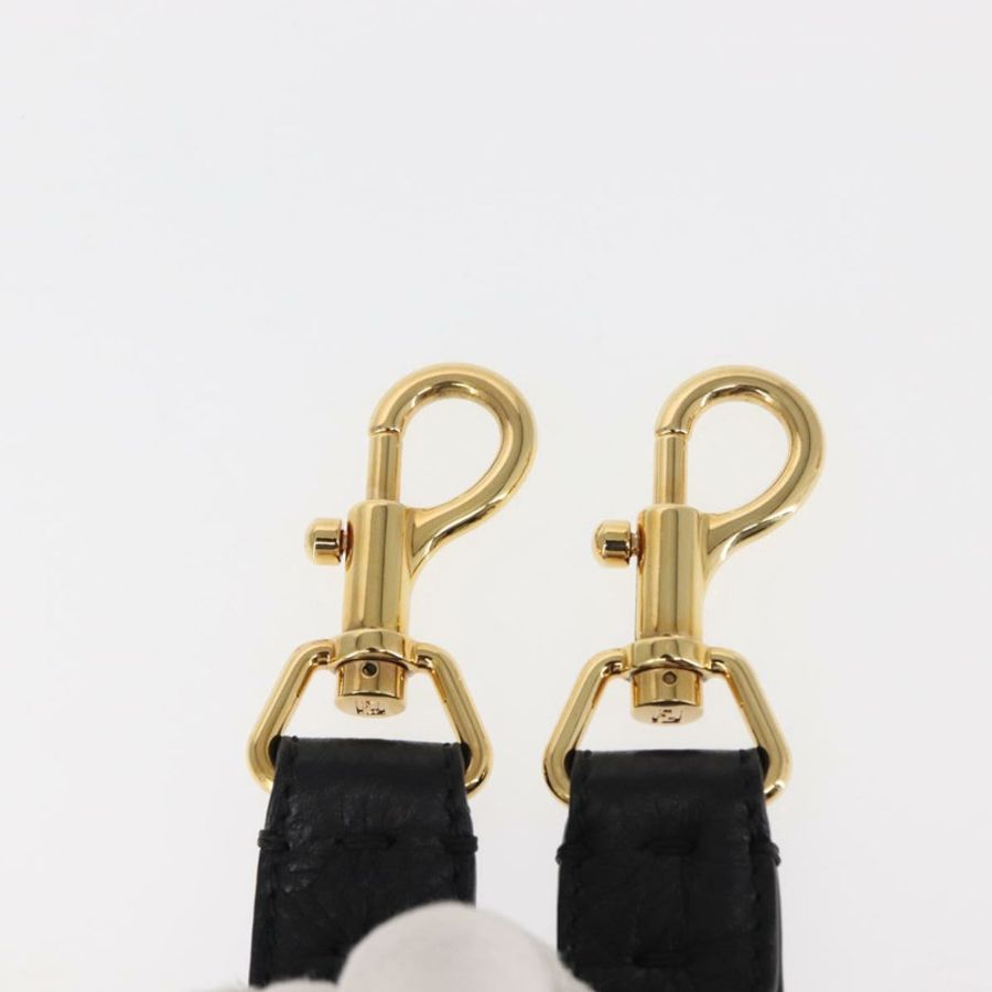 【日本直送】FENDI 怪獸鉚釘肩帶,皮革材質,尺寸 31.5-39.4 英寸,黑色金色,正品 am9364-8