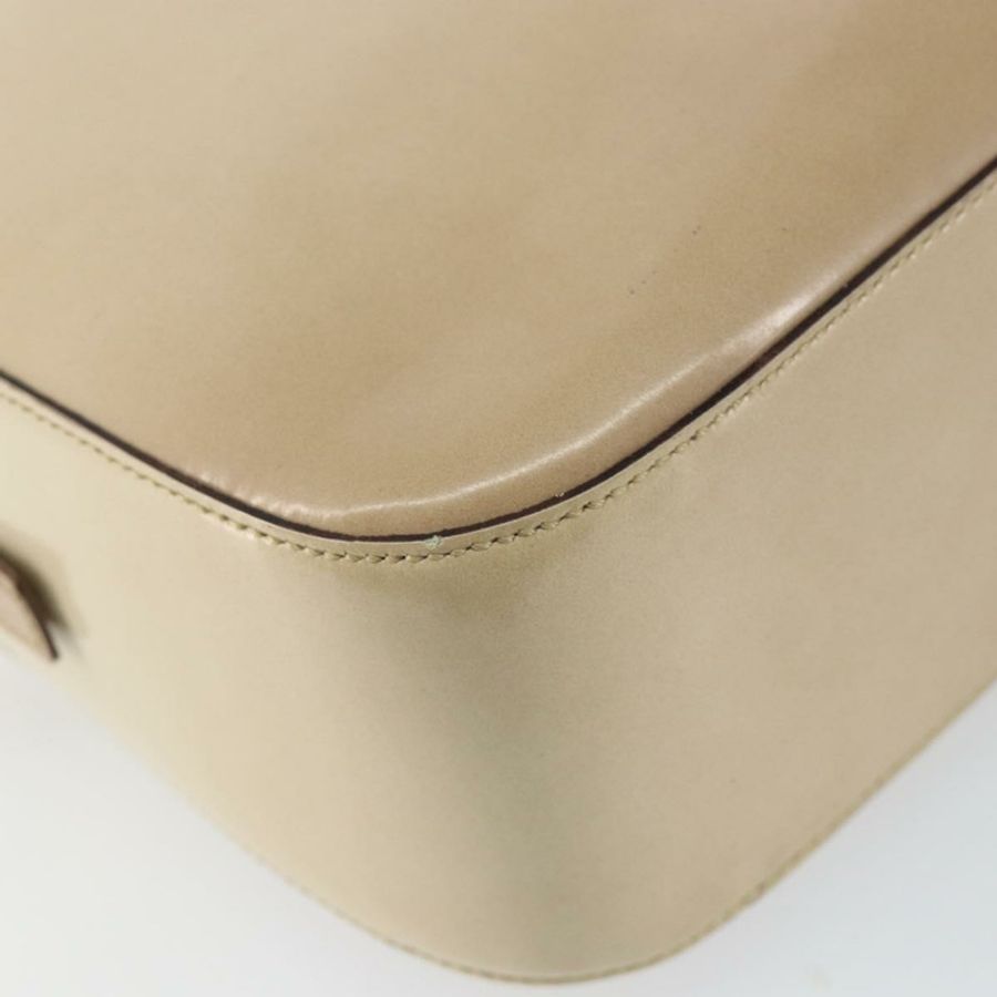 【日本直送】PRADA 手提包 漆皮 米色 銀色 正品 BA6605-14