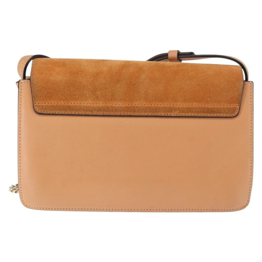 【日本直送】Chloe 鏈條 Fay 肩背包 皮革 米色 金色 正品 BA6597-1