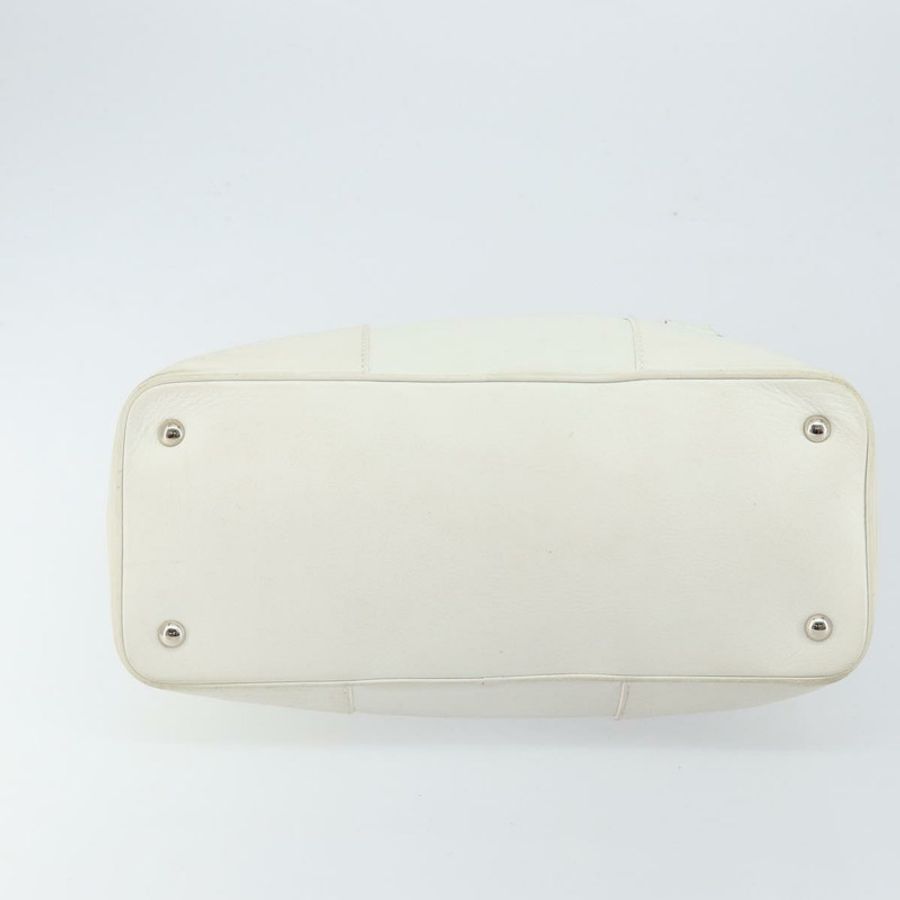 【日本直送】Salvatore Ferragamo Vala 手提包 皮革 白色 金色 正品 BA6591-4