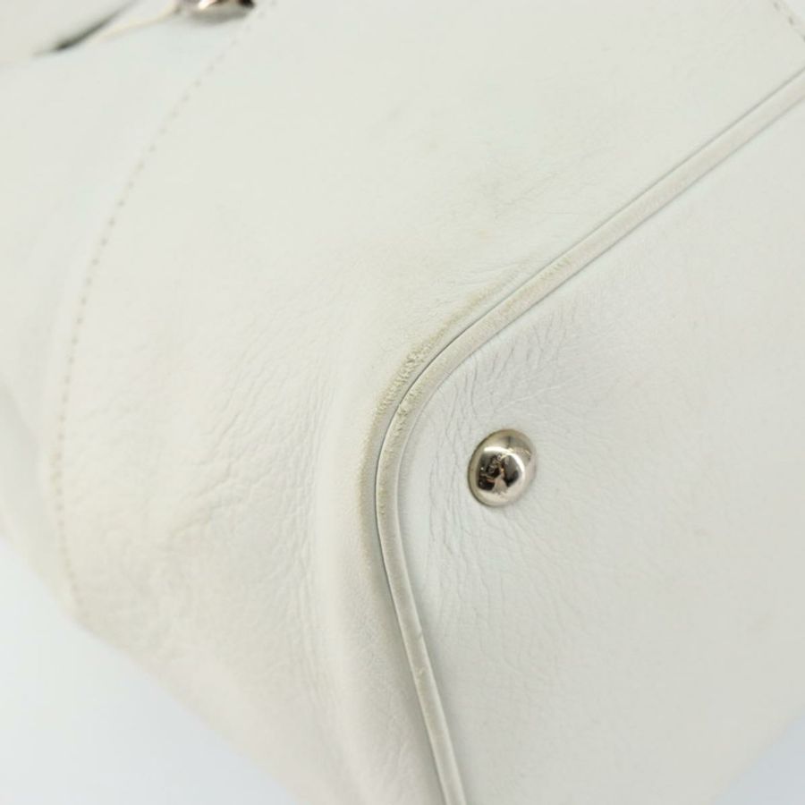 【日本直送】Salvatore Ferragamo Vala 手提包 皮革 白色 金色 正品 BA6591-13