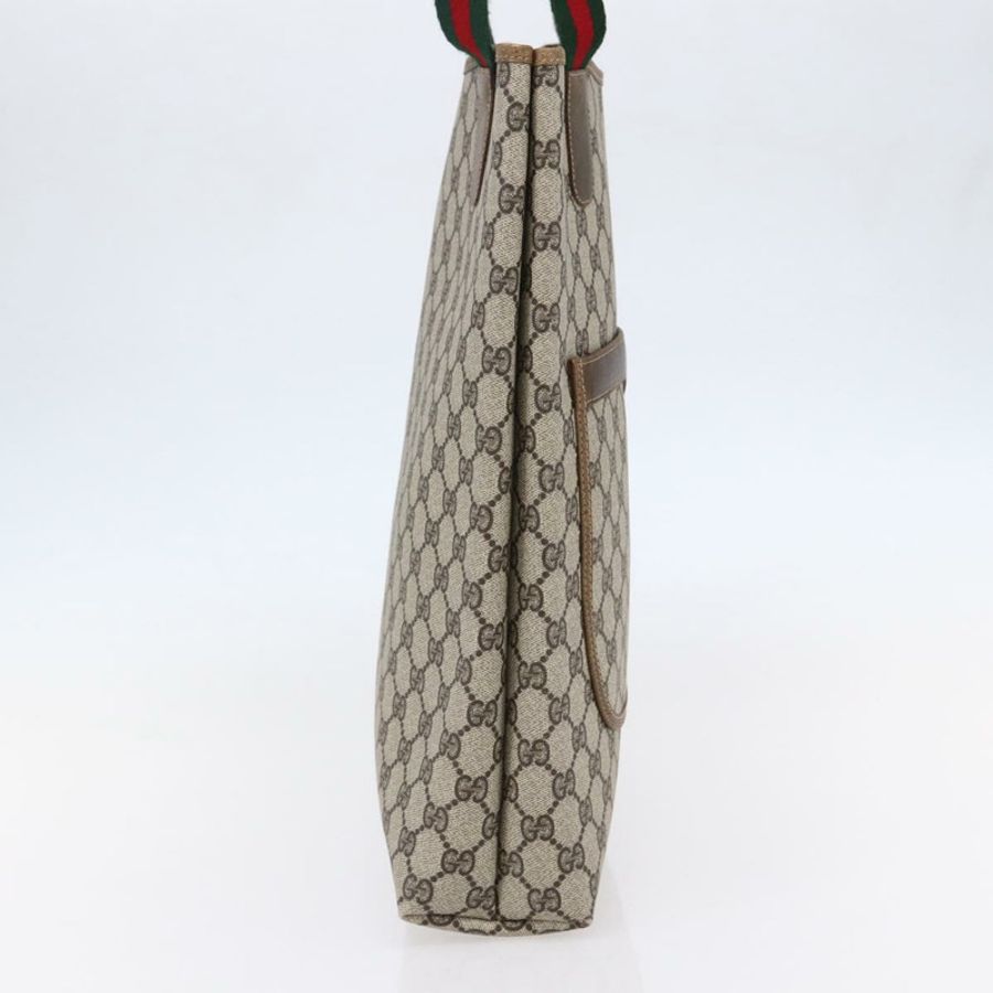 【日本直送】GUCCI GG Supreme Web Sherry Line 手提包 PVC 米色 37 02 2140 正品 ep11172-2