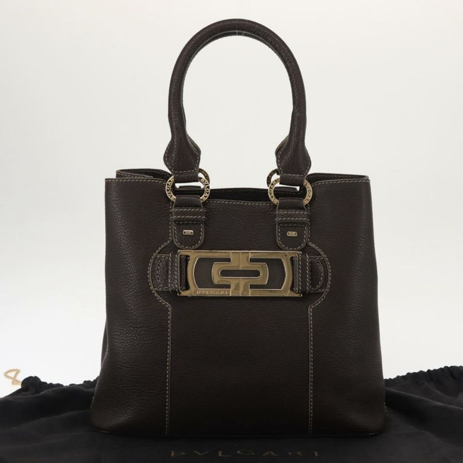 【日本直送】寶格麗棕色真皮手提包 正品 BA6908-11