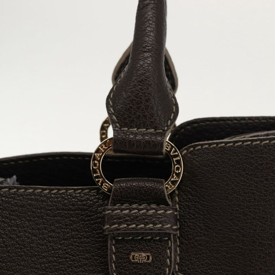 【日本直送】寶格麗棕色真皮手提包 正品 BA6908-17