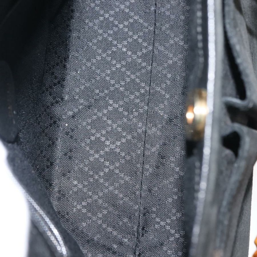 【日本直送】GUCCI 竹節手提包 麂皮 兩用 黑色 正品 BA6753-10