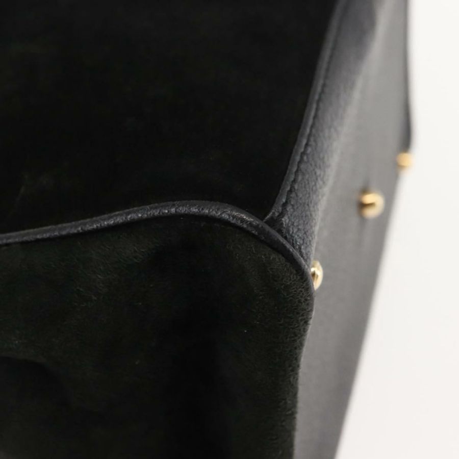 【日本直送】GUCCI 竹節手提包 麂皮 兩用 黑色 正品 BA6753-15