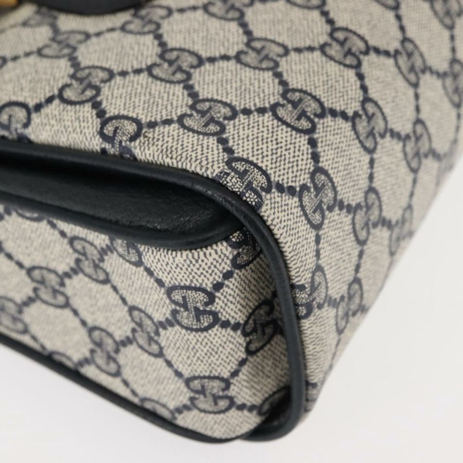 【日本直送】GUCCI GG Supreme 手提包 PVC 皮革 海軍藍 正品 BA6754-8