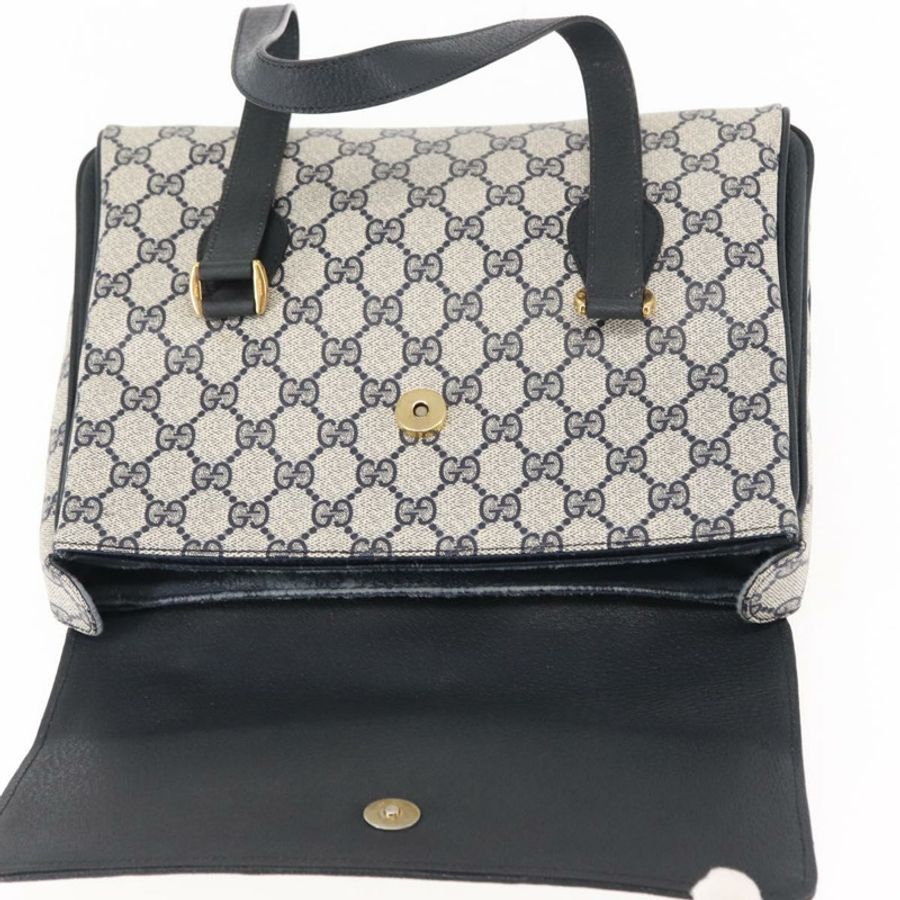 【日本直送】GUCCI GG Supreme 手提包 PVC 皮革 海軍藍 正品 BA6754-17