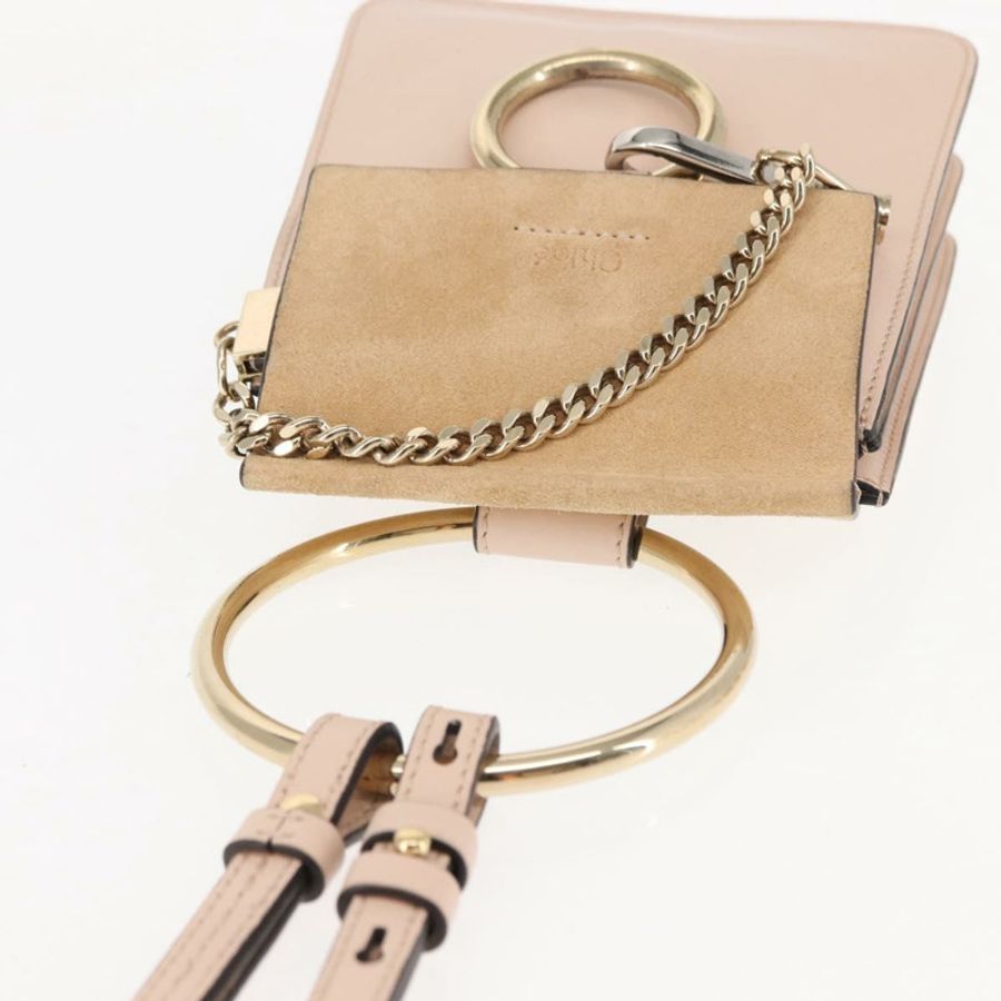 【日本直送】Chloe Fay 肩背包 粉紅麂皮皮革 正品 BA6828-5