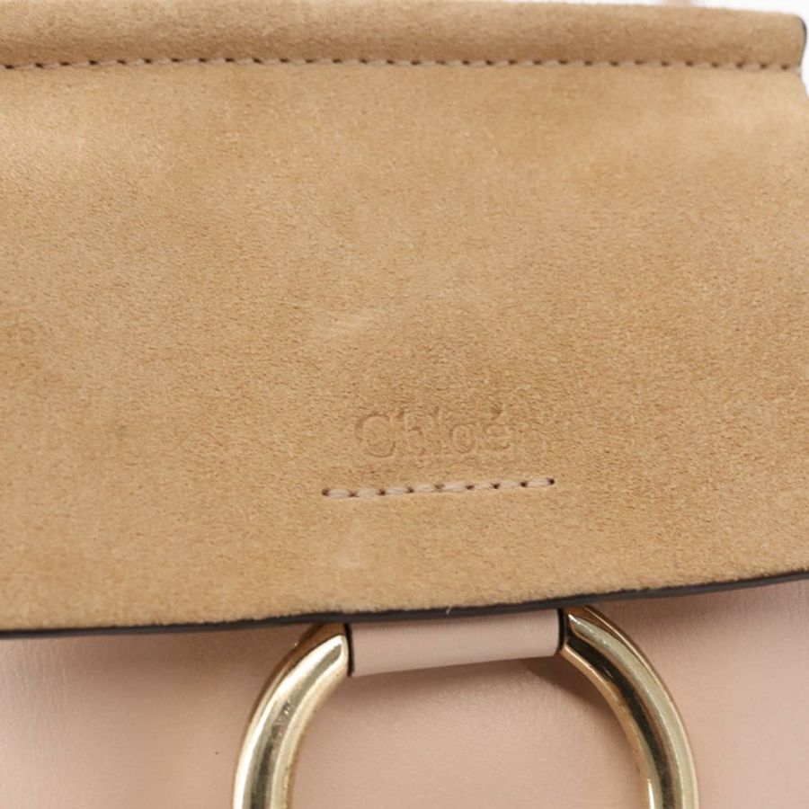 【日本直送】Chloe Fay 肩背包 粉紅麂皮皮革 正品 BA6828-19