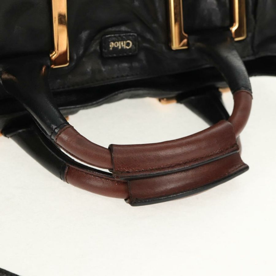【日本直送】Chloe Etel 手提包 皮革 2way 黑色 正品 BA6838-6