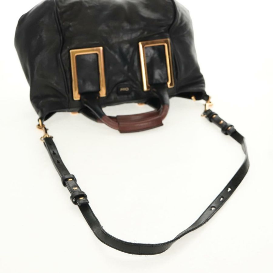 【日本直送】Chloe Etel 手提包 皮革 2way 黑色 正品 BA6838-7
