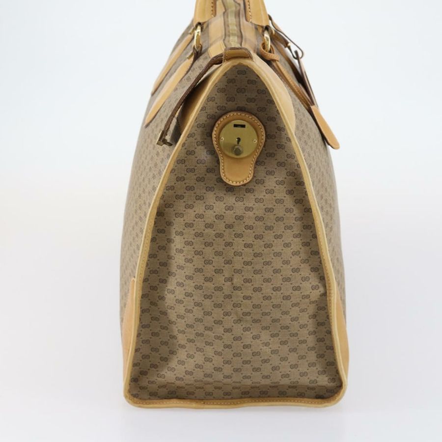 【日本直送】GUCCI Micro GG Supreme 手提包 PVC 皮革 復古米色 金色 正品 146616-3