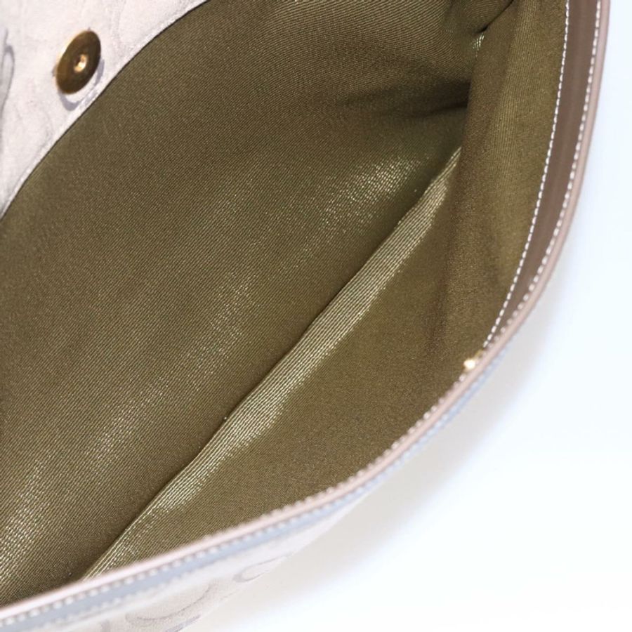 【日本直送】Salvatore Ferragamo Gancini 手提包 皮革帆布 米色 金色 正品 BA5709-20
