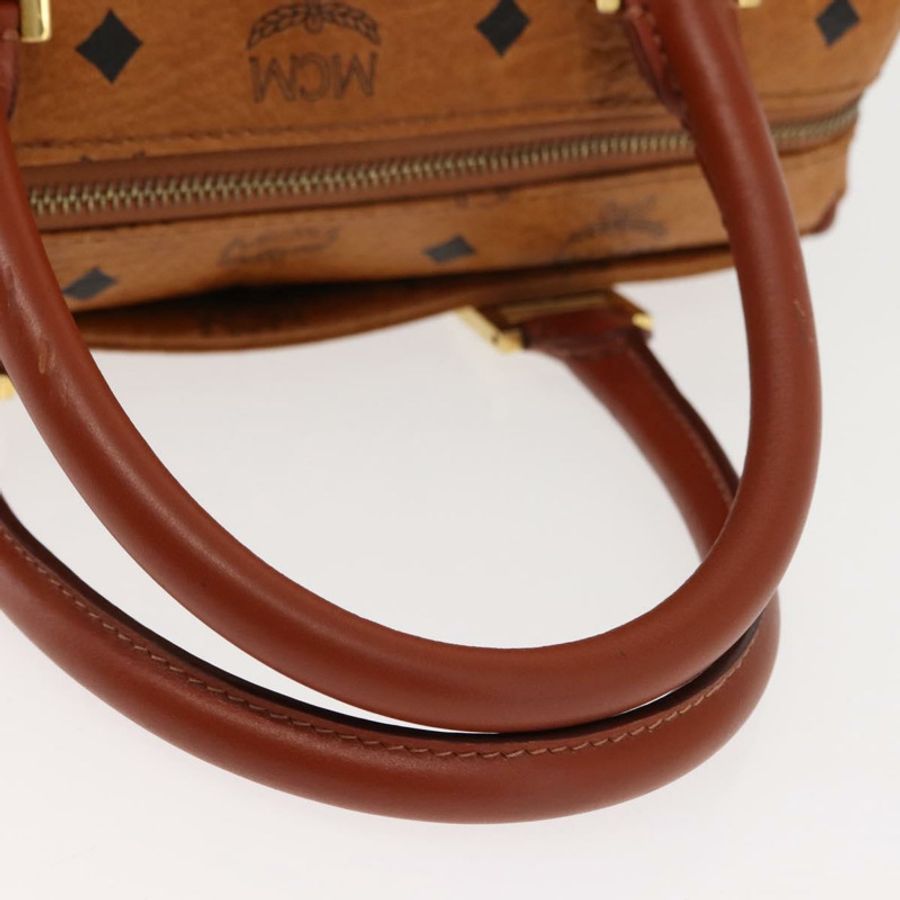【日本直送】MCM Vicetos Logoogram 手提包 PVC 兩用棕色金色 正品 BA5195-6