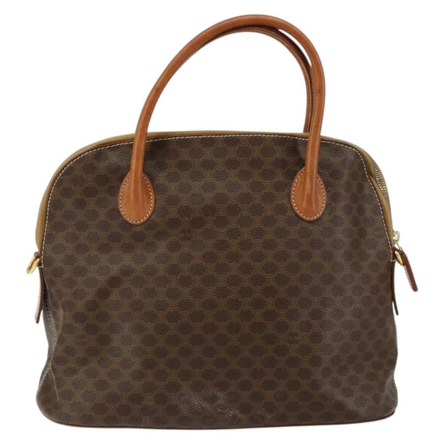 【日本直送】CELINE Macadam帆布手提包 PVC皮革 棕色 金色 正品 146628-1
