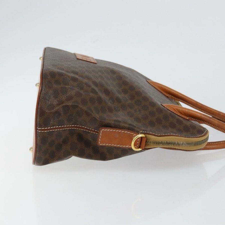 【日本直送】CELINE Macadam帆布手提包 PVC皮革 棕色 金色 正品 146628-2