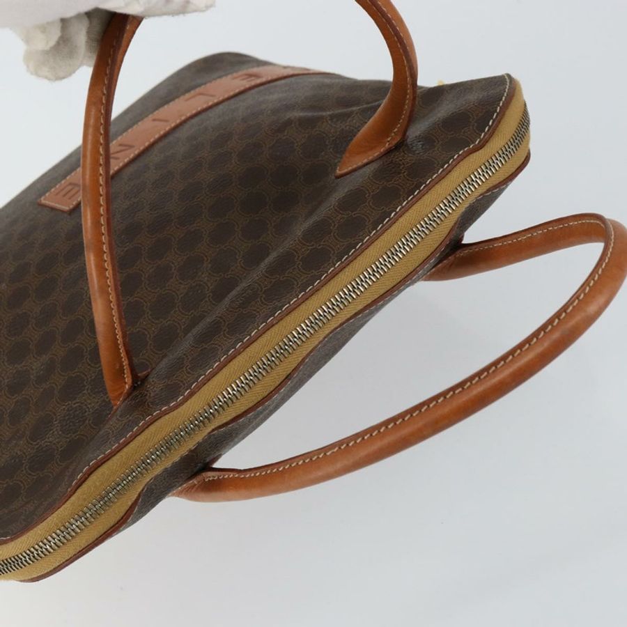 【日本直送】CELINE Macadam帆布手提包 PVC皮革 棕色 金色 正品 146628-5