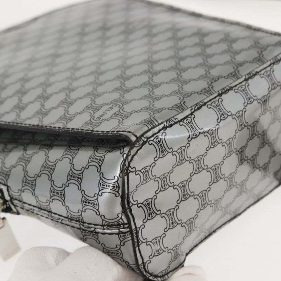 【日本直送】CELINE Macadam帆布雙肩包 銀色 Auth 146658-13