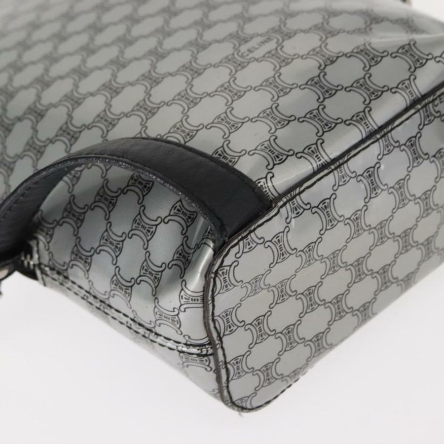 【日本直送】CELINE Macadam帆布雙肩包 銀色 Auth 146658-15