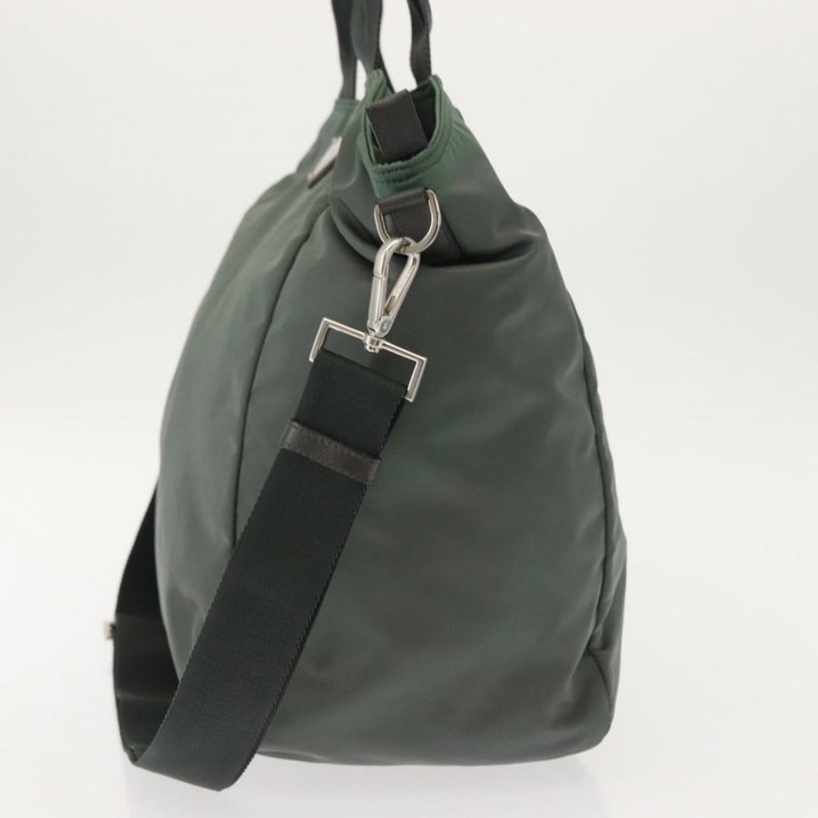 【日本直送】PRADA 尼龍雙肩托特包 卡其色 銀色 正品 146790-2