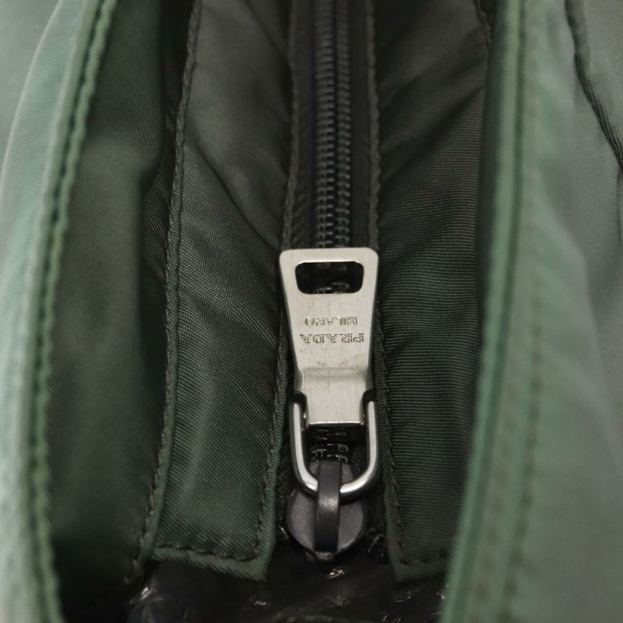 【日本直送】PRADA 尼龍雙肩托特包 卡其色 銀色 正品 146790-8