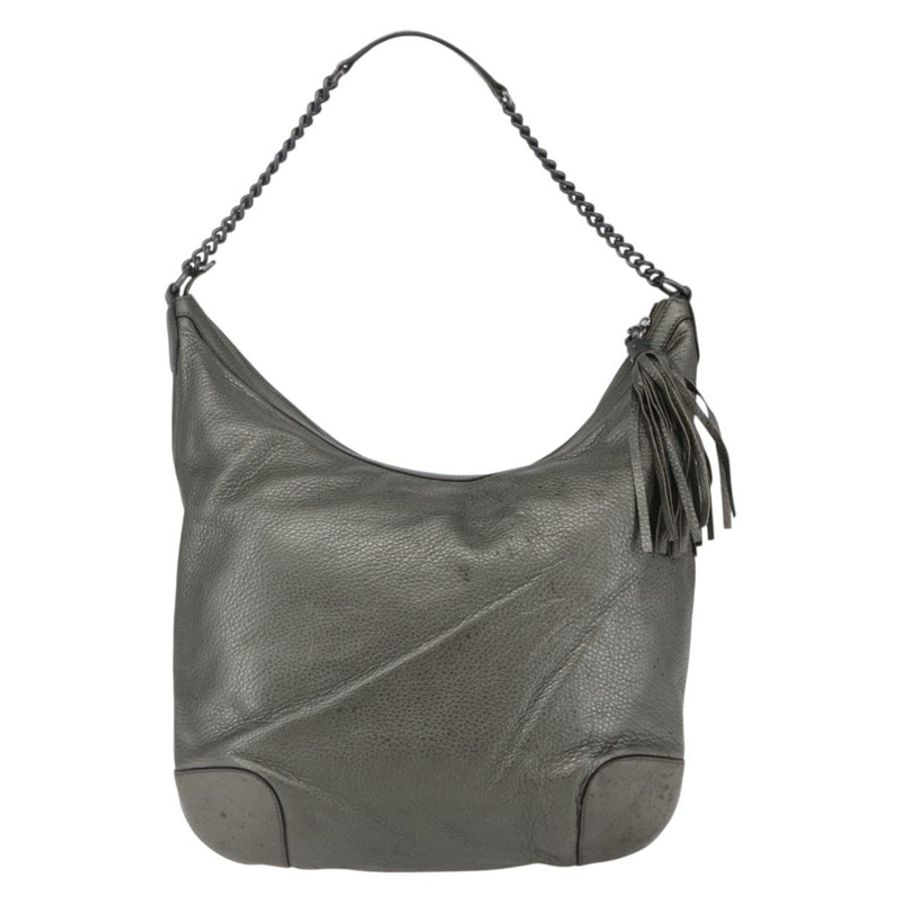 【日本直送】GUCCI Soho 鏈條單肩包 皮革 銀色 326706 正品 yk19690-1
