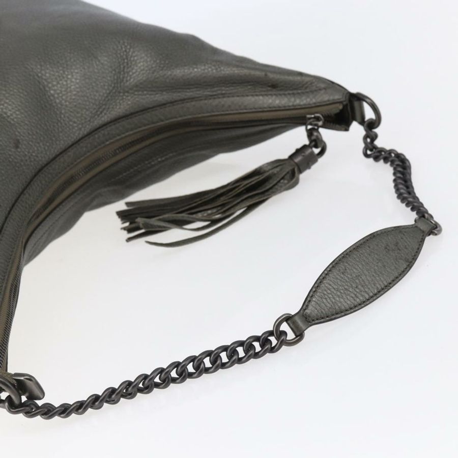 【日本直送】GUCCI Soho 鏈條單肩包 皮革 銀色 326706 正品 yk19690-6