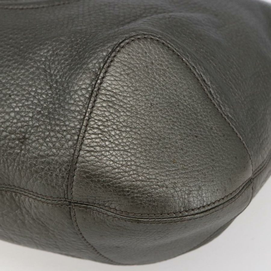 【日本直送】GUCCI Soho 鏈條單肩包 皮革 銀色 326706 正品 yk19690-8